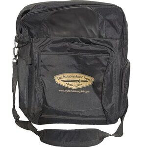 Knifemakers Guild Black Nylon Backpack Bag 16" tall x 14" wide x 3" deep